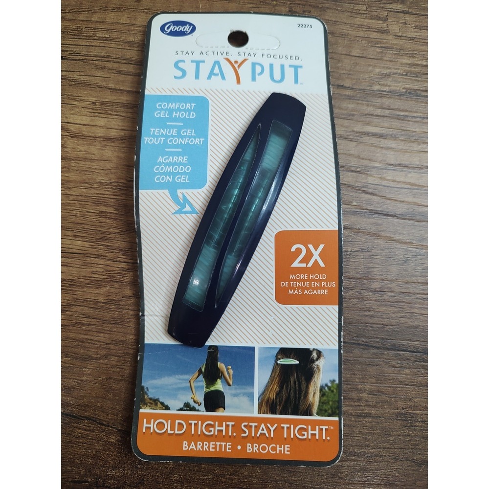 2007 Goody "Stay Put" Large Active Barrette Navy Blue Z23